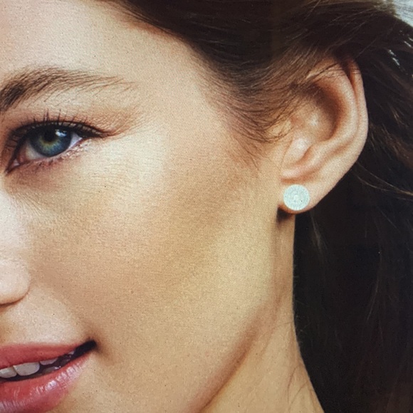 Single Diamond Halo Double Stud Earring by ZALES Jewelry The Diamond Store - Picture 4 of 15